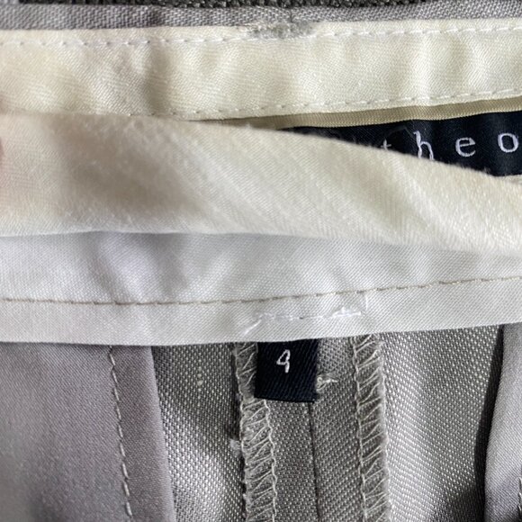 Theory Virgin Wool/Linen Blend Pants Size 4 - Picture 7 of 8